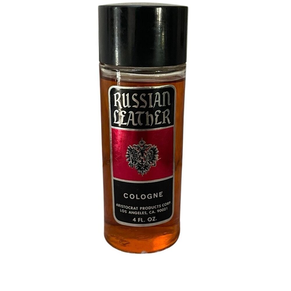 Vintage Russian Leather Cologne 4fl oz Aristocrat Products‎ Corp USA HTF Full
